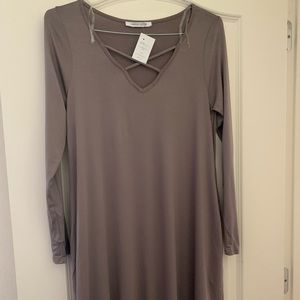 NWT brown long sleeve dress